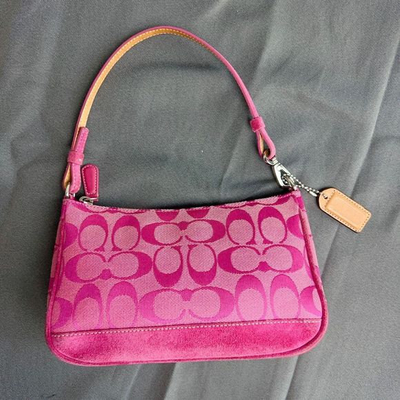 Coach Handbags - Y2K Coach demi monogram shoulder bag In hot pink